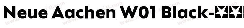 Neue Aachen W01 Black字体转换